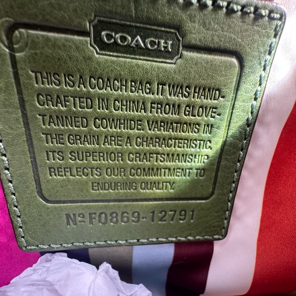 Coach Bleecker Street Legacy Peyton Apple Green Leather Satchel - Picture 15 of 16